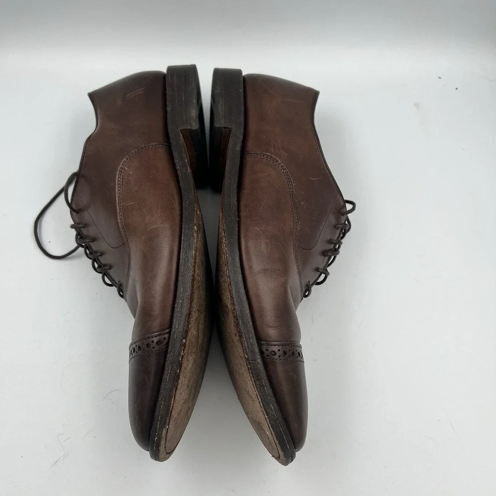 Allen Edmonds Fifth Avenue Shoes Men's 10.5 D Brown Leather Oxford Made In USA
